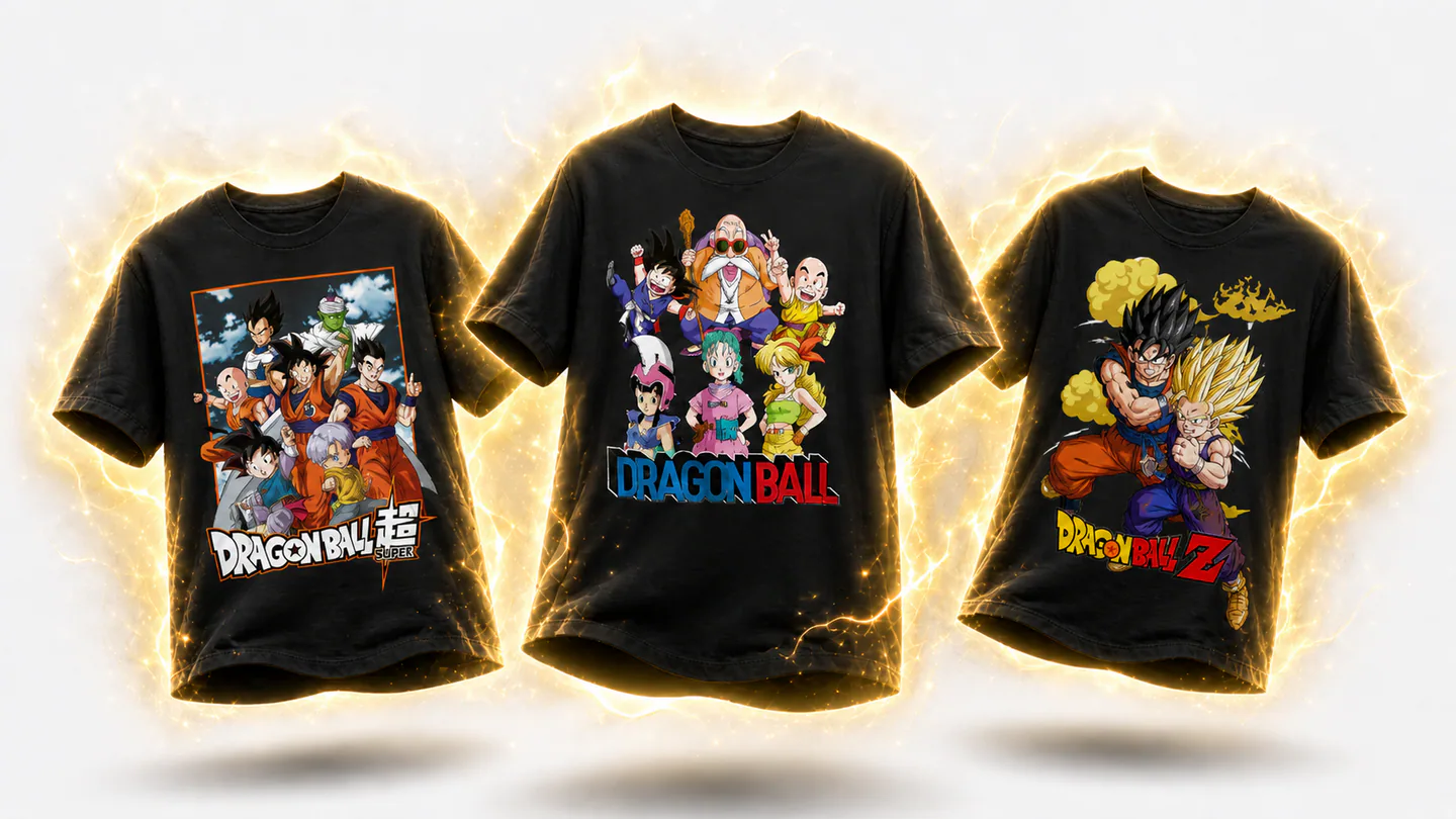 Ejemplos de camisetas del universo Dragon Ball